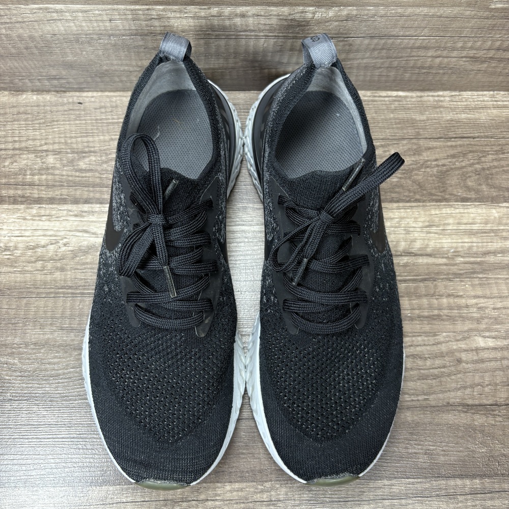 Nike Epic React Flyknit Black Gray Mens US Size 10 AQ0067-001 Running Shoes - Picture 7 of 9